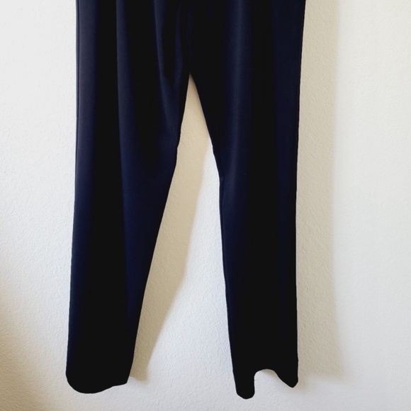 Unworn Cinq A Sept Juliet Wrap Front Straight Leg Trousers in Black - Picture 6 of 11